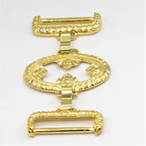 Gold buckle in 2 parts with gold metal hook -12 cm - ACCESSOIRES LEDUC BV